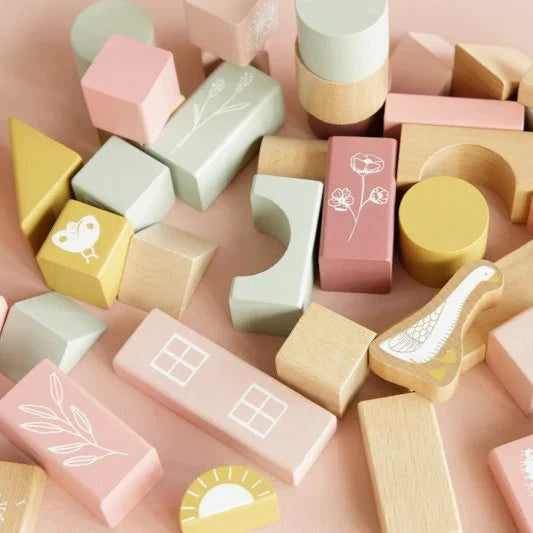 Costruzioni in Legno Blocchi Rosa Pink - Building Blocks Pink