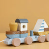 Trenino in Legno Impilabile Baia dei Marinai - Stacking Train Sailors Bay