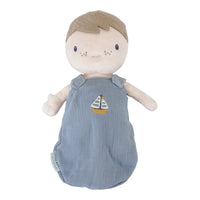 Bambola Neonato Jim in Stoffa Blu con Accessori Sailors Bay - Baby doll Jim Sailors Bay Blue