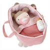 Bambola Neonata Rosa in Stoffa Fiori Rosa con Accessori - Baby Doll Rosa Little Pink Flowers