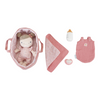 Bambola Neonata Rosa in Stoffa Fiori Rosa con Accessori - Baby Doll Rosa Little Pink Flowers