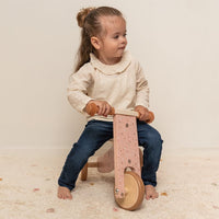 Triciclo in Legno Rosa Primi Passi - Wooden Tricycle Pink