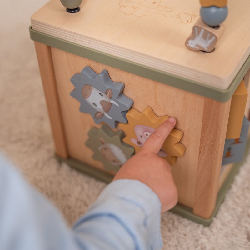 Cubo Multi Attività Little Farm Cubo in Legno - Activity Cube Little Farm