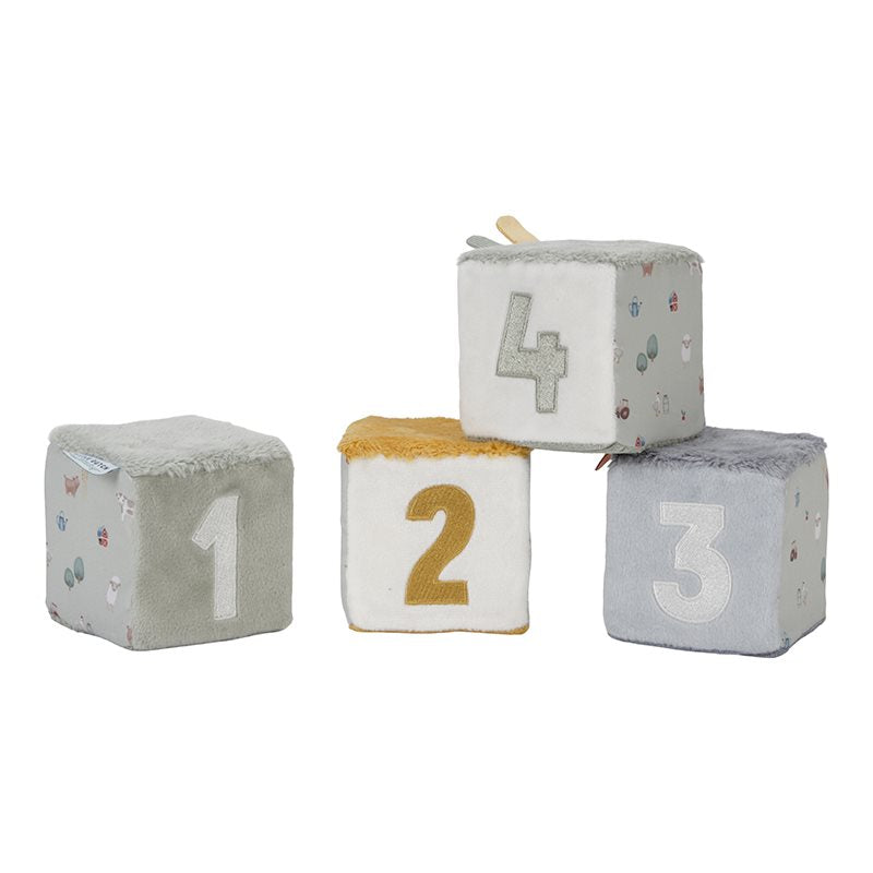 Set 4 Cubi Morbidi Sensoriali Piccola Fattoria Little Farm - Set 4 Soft Blocks Little Farm