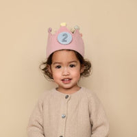 Corona di Compleanno Rosa con Numeri - Birthday Crown with Numbers Pink