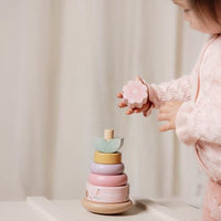 Torre in Legno Impilabile con Anelli Fairy Garden - Rocking Ring Stacker Fairy Garden