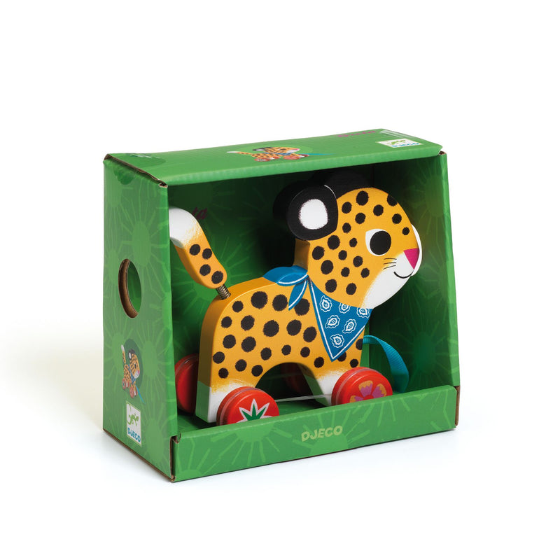 Greta Leopardo Trainabile in Legno