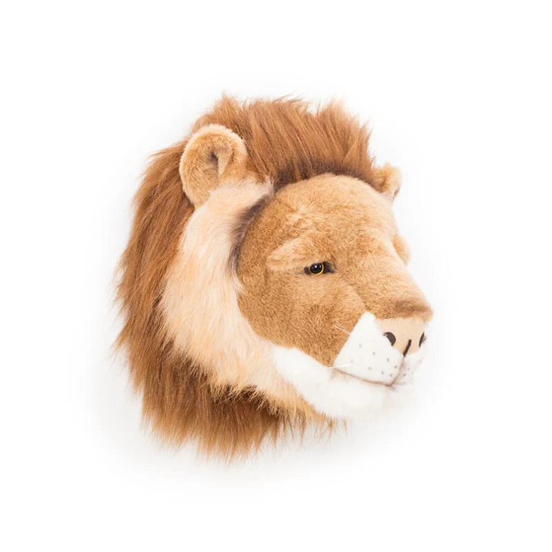 Testa Trofeo Peluche Cesar Il Leone - Plush Trofy Head Cesar The Lion