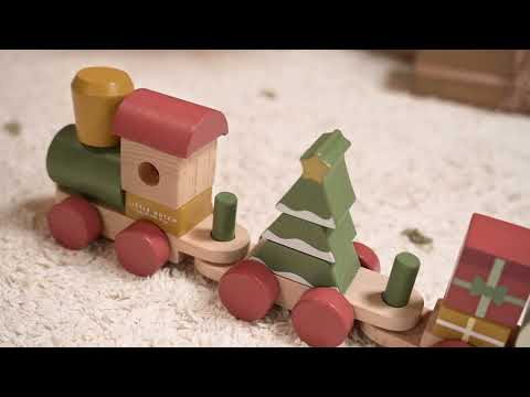 Trenino in Legno Impilabile di Natale - Christmas Stacking Train